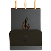 Набор каминный напольный Forester с дровницей 3 предмета щетка,совок,кочерга Набор каминный напольный Forester с дровницей 3 предмета щетка,совок,кочерга