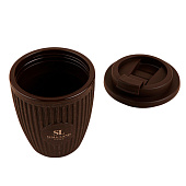 Стакан для кофе с крышкой SL Home, 250 мл, 9,5х9,5х12,5 см, коричневый 9951494