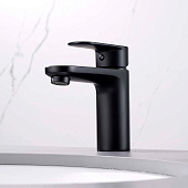 Смеситель для раковины Ника черный матовый AQ1810MB Aquatek Смеситель для раковины Ника черный матовый AQ1810MB Aquatek