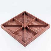  Полимер-песчанная плитка "Дикий камень" 330х330х25, красный 