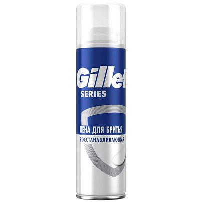 Пена для бритья Gillette Series Восстанавливающая 200мл Пена для бритья Gillette Series Восстанавливающая 200мл