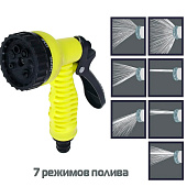 Пистолет-распылитель 161-006 INBLOOM 7реж пластик 21х14х6см Пистолет-распылитель 161-006 INBLOOM 7реж пластик 21х14х6см