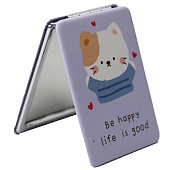  Зеркало "Be happy life is good", purple 