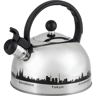 Чайник металлический с рисунком Mallony MAL-CITY-01 985609 Чайник металлический с рисунком Mallony MAL-CITY-01 985609