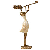 Фигурка полистоун «Девушка играет на дудке, с птичкой» под бронзу, 19х6,5х27,5 см Фигурка полистоун «Девушка играет на дудке, с птичкой» под бронзу, 19х6,5х27,5 см