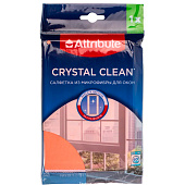 Салфетка ATTRIBUTE Crystal Clean из микрофибры для окон Салфетка ATTRIBUTE Crystal Clean из микрофибры для окон