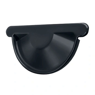  Заглушка желоба 125/90 Optima, Графит Ral:7024 