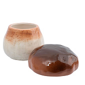  Емкость для хранения Autumn forest 14x16 см, 780 мл, молочно-коричневая, Гриб  ANLAF-XIAJIA-031224-2 