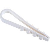 Дюбель-хомут для круглого кабеля Зубр ДХ-К, 5-10мм, уп.100 шт, нейлон Дюбель-хомут для круглого кабеля Зубр ДХ-К, 5-10мм, уп.100 шт, нейлон