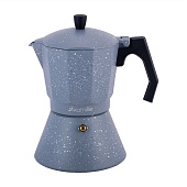 Кофеварка гейзерная 600мл (12 порций) из алюминия 2519GR Кофеварка гейзерная 600мл (12 порций) из алюминия 2519GR