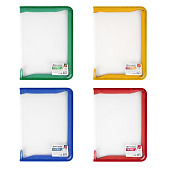 Папка на молнии пластиковая BRAUBERG Диагональ, А4, 325х230мм, прозрачная, молния ассорти, 224052 Папка на молнии пластиковая BRAUBERG Диагональ, А4, 325х230мм, прозрачная, молния ассорти, 224052