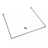  Карниз для ванной угловой нерж. сталь 90х90х90см 461-142 