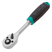 Ключ-трещотка 1/4", 72 зуба, с быстрым сбросом, CrV, Stels