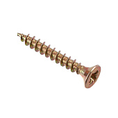 Саморезы универсальные желтые ШУж 3,5х20мм, потайная голова, 200шт Саморезы универсальные желтые ШУж 3,5х20мм, потайная голова, 200шт