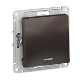 Выключатель встраиваемый 1 клавиша, цвет мокко, с подсветкой, SE AtlasDesign Выключатель встраиваемый 1 клавиша, цвет мокко, с подсветкой, SE AtlasDesign