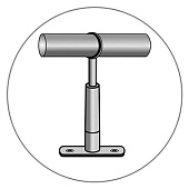 Крепление трубы к стене регулир.проходное хром "El Крепление трубы к стене регулир.проходное хром "El