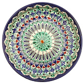 Ляган Риштанская Керамика "Узоры", 25 см, синий, микс 2741369 Ляган Риштанская Керамика "Узоры", 25 см, синий, микс 2741369