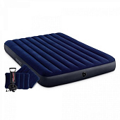 Intex Кровать надувная Classic downy Квин(Fiber tech), 152x203мx25см, руч.насос, 2 подушки 64765 Intex Кровать надувная Classic downy Квин(Fiber tech), 152x203мx25см, руч.насос, 2 подушки 64765