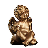  Подсвечник "Ангел сидя в руке" 26х21х30 см бронза, для свечи d=6 см  3739338 