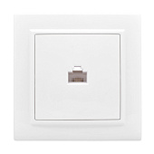  Розетка компьютерная встраиваемая RJ45 UTP cat 5e, цвет белый, EKF Минск 