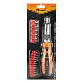 Отвертка реверсивная с шарниром, биты, торцевые головки, 18шт, Sparta Отвертка реверсивная с шарниром, биты, торцевые головки, 18шт, Sparta