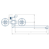  Смеситель для ванны Cancun излив 350мм с аксессуарами CN 31 ESKO 