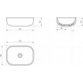 Раковина накладная Moduo 50 Square 63570 Cersanit