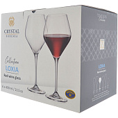 Набор бокалов для красного вина Crystal Bohemia Loxia 400мл (6шт) БСС0300 Набор бокалов для красного вина Crystal Bohemia Loxia 400мл (6шт) БСС0300