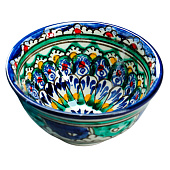 Пиала Риштанская керамика "Цветы", 8,5 см, малая коньячная, микс 2410831 Пиала Риштанская керамика "Цветы", 8,5 см, малая коньячная, микс 2410831