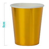 Набор бумажных стаканов 16 шт. "Golden party", (9 см) Набор бумажных стаканов 16 шт. "Golden party", (9 см)