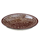 Тарелка Риштанская Керамика «Узоры», d=15 см, керамика, коричневая 1598814 Тарелка Риштанская Керамика «Узоры», d=15 см, керамика, коричневая 1598814