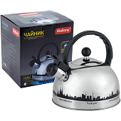 Чайник металлический с рисунком Mallony MAL-CITY-01 985609