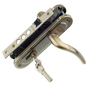 Замок врезной с ручками 61/106 (61/LА02) 3RB АВ (бронза) Замок врезной с ручками 61/106 (61/LА02) 3RB АВ (бронза)