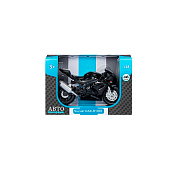 Мотоцикл металлический Автопанорама 1:12 Suzuki GSR-1000, 9,2х4,5х14 см, черный, JB1251567