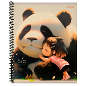 Тетрадь А5 48л гребень клетка картонная обложка Большие пушистики, 48-6493 Тетрадь А5 48л гребень клетка картонная обложка Большие пушистики, 48-6493