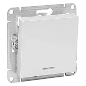 Выключатель встраиваемый 1 клавиша, цвет алюминий, с подсветкой, EKF Эпика Выключатель встраиваемый 1 клавиша, цвет алюминий, с подсветкой, EKF Эпика