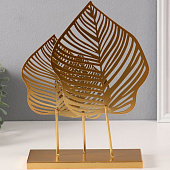 Сувенир металл "Листья Монстеры" синий 8х25х31 см 10707393 Сувенир металл "Листья Монстеры" синий 8х25х31 см 10707393