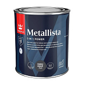  Краска по ржавчине глянцевая  Tikkurila METALLISTA серая/темно-серая 0,8л 