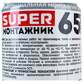  Пена монтажная SUPER Монтажник 65 л профессиональная всесезонная 780г 