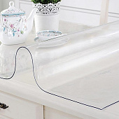  Скатерть гибкое стекло Dekorelle 120х100см, толщина 0,8мм 133-120 