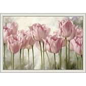  Репродукция картины «Розовые тюльпаны 2», 50/70, рама 45-A355   10178816 