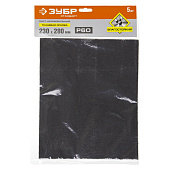 Шлифлист 230х280мм, Р 60, 5шт, ткан.основа, ЗУБР Шлифлист 230х280мм, Р 60, 5шт, ткан.основа, ЗУБР