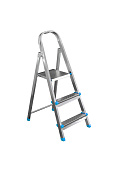 Стремянка стальная 3 ступени, цинк, высота платформы 57см, макс. нагр. 120кг. Стремянка стальная 3 ступени, цинк, высота платформы 57см, макс. нагр. 120кг.