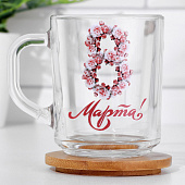 Кружка "8 Марта!" нежные цветы, 200 мл, микс 4701959 Кружка "8 Марта!" нежные цветы, 200 мл, микс 4701959