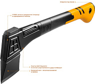 Топор кованый 1,0кг, рукоятка армированный нейлон X-Fiber, 450мм, KRAFTOOL Х10 Топор кованый 1,0кг, рукоятка армированный нейлон X-Fiber, 450мм, KRAFTOOL Х10