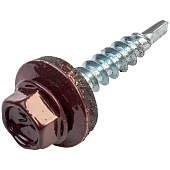  Саморезы кровельные 5,5х25мм, 60шт, RAL 8017 шоколадно-коричневый 