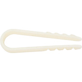 Дюбель-хомут для круглого кабеля Зубр ДХ-К, 11-18мм, уп.100 шт, нейлон Дюбель-хомут для круглого кабеля Зубр ДХ-К, 11-18мм, уп.100 шт, нейлон