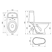 Унитаз-компакт Прайм к/в с арматурой и сиденьем Santeri Унитаз-компакт Прайм к/в с арматурой и сиденьем Santeri
