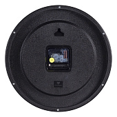 Часы настенные Текстура дерева круглые d=29 см корпус черный 2940-115 Часы настенные Текстура дерева круглые d=29 см корпус черный 2940-115