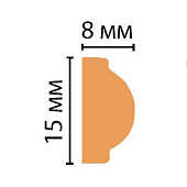 COL130-55 Молдинг, цвет серебро (15х8х2400)/40 COL130-55 Молдинг, цвет серебро (15х8х2400)/40